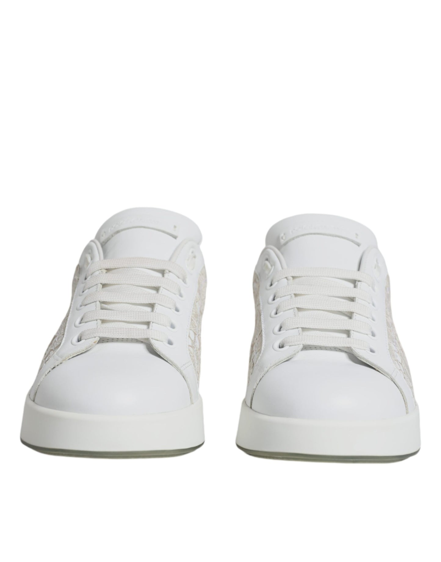 White Lace Portofino Low Top Sneakers Shoes