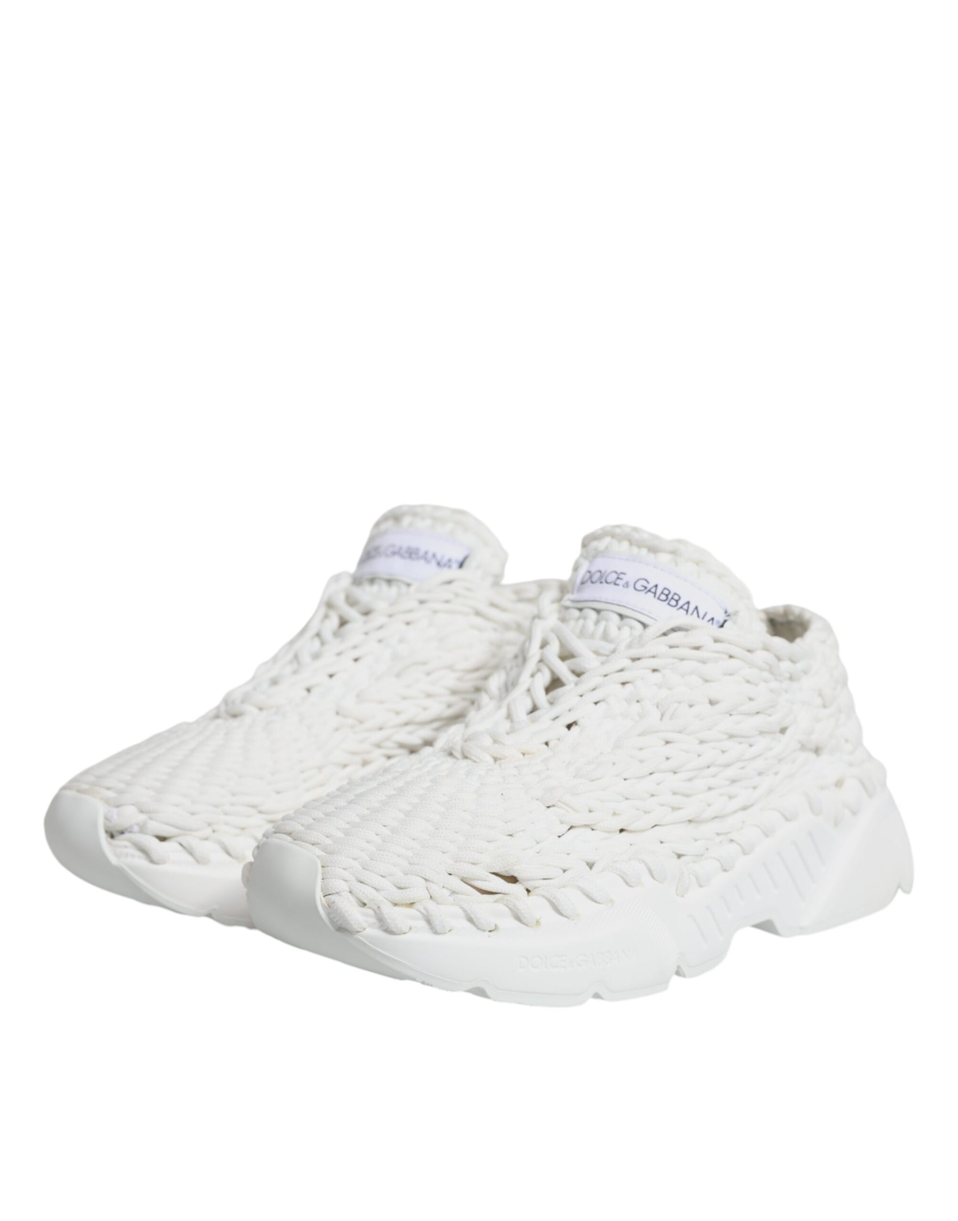 White Knitted Daymaster Sneakers Shoes