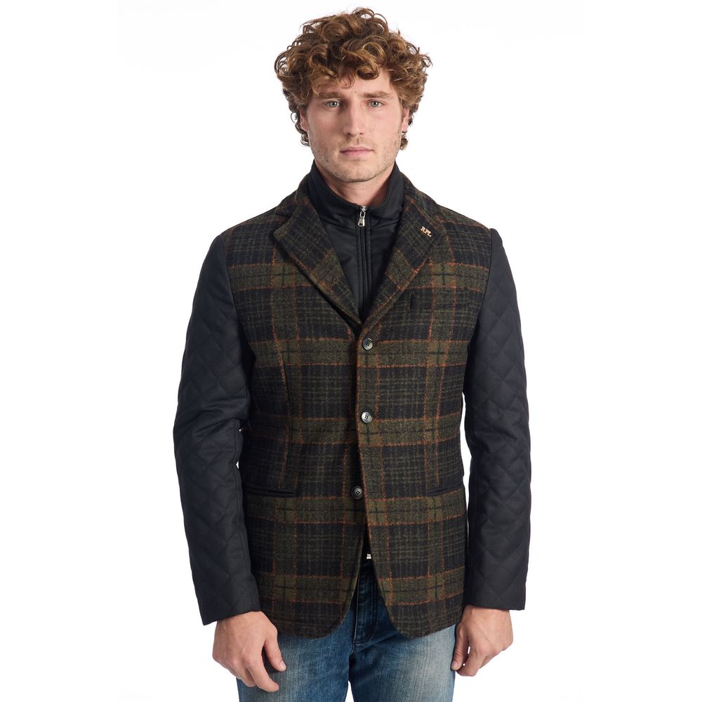 Brown Wool Men Jacket