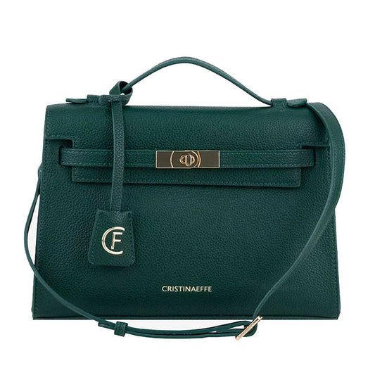 Green Artificial Leather Women Crossbody Bag