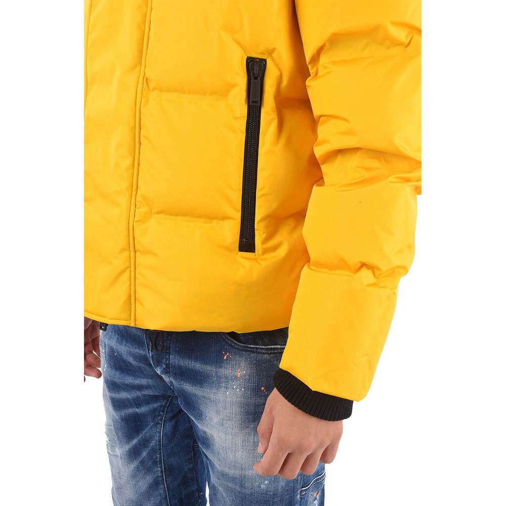 Yellow Nylon Men Jacket