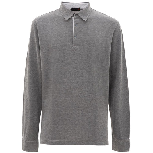 Gray Cotton Polo Shirt