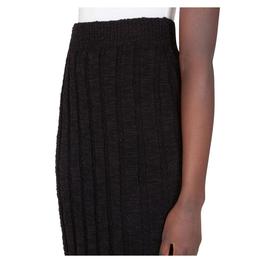 Black Wool Vergine Skirt