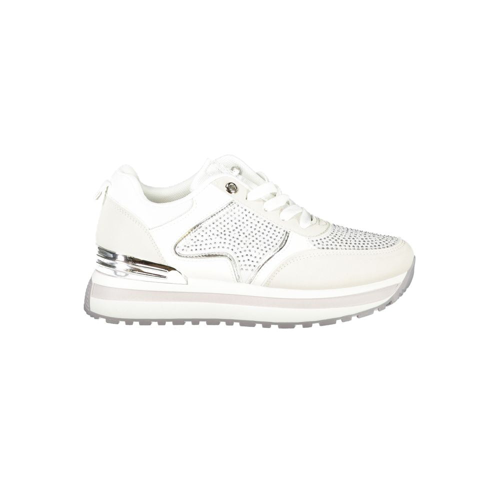 White Polyester Sneaker