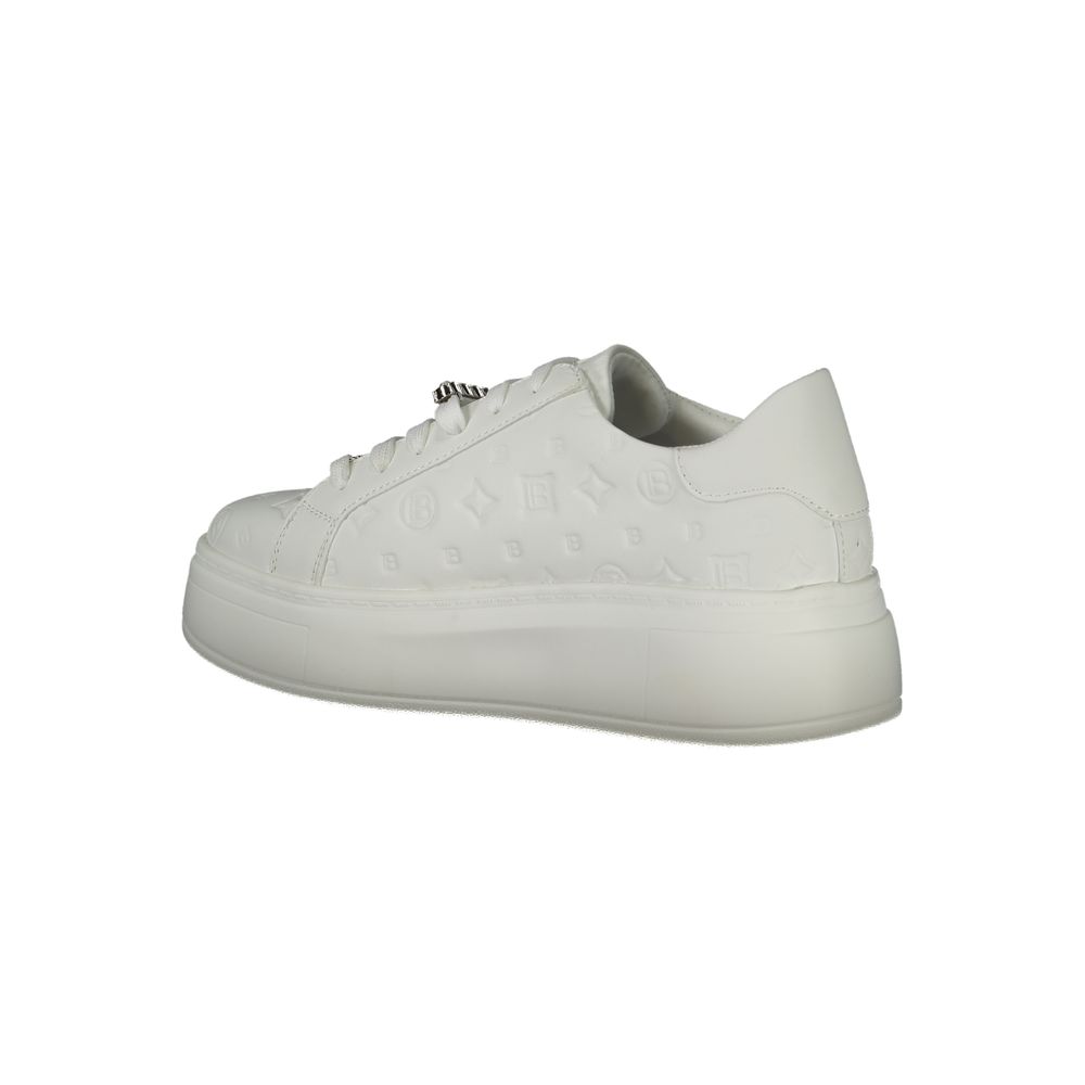 White Polyester Sneaker