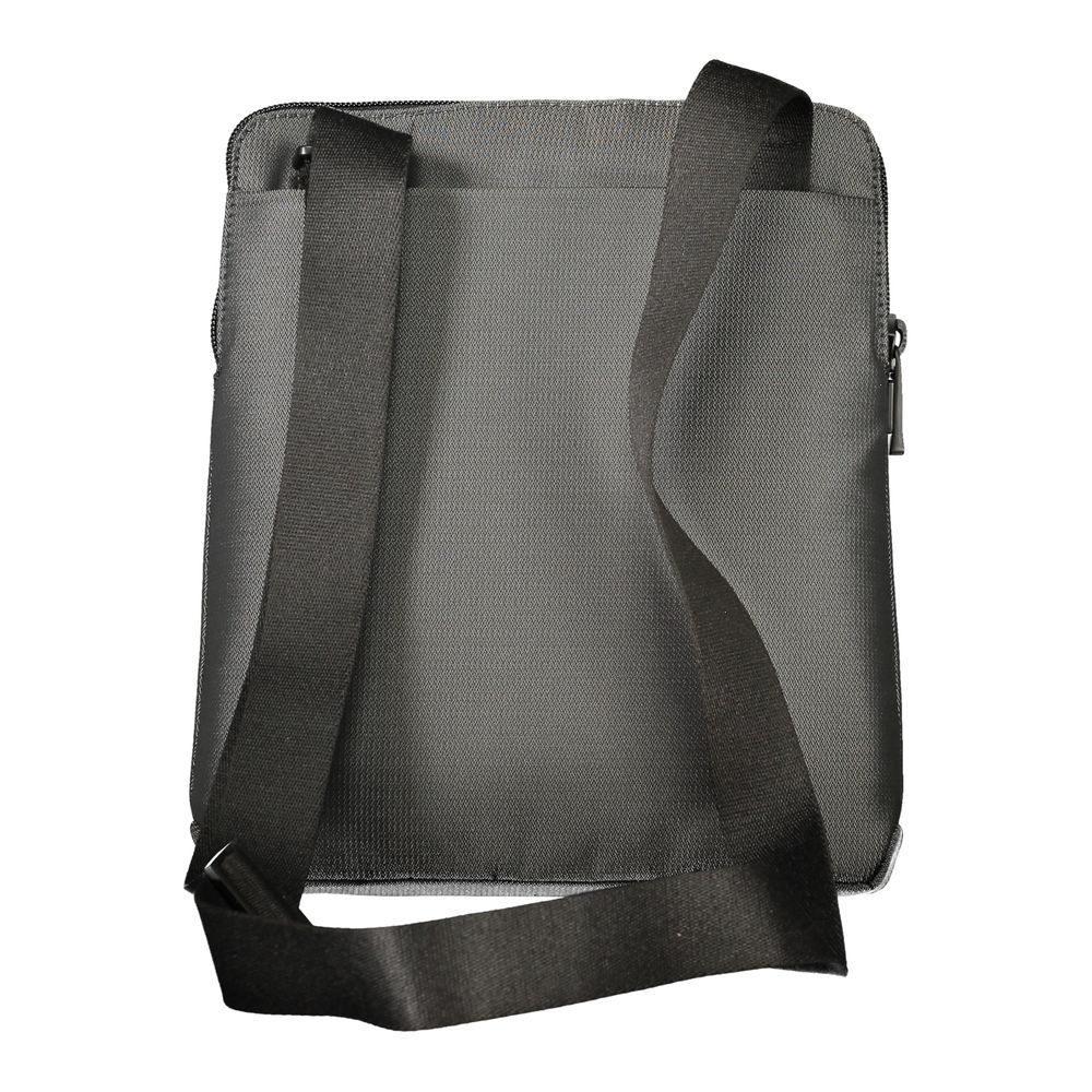 Gray Polyester Men Shoulder Bag