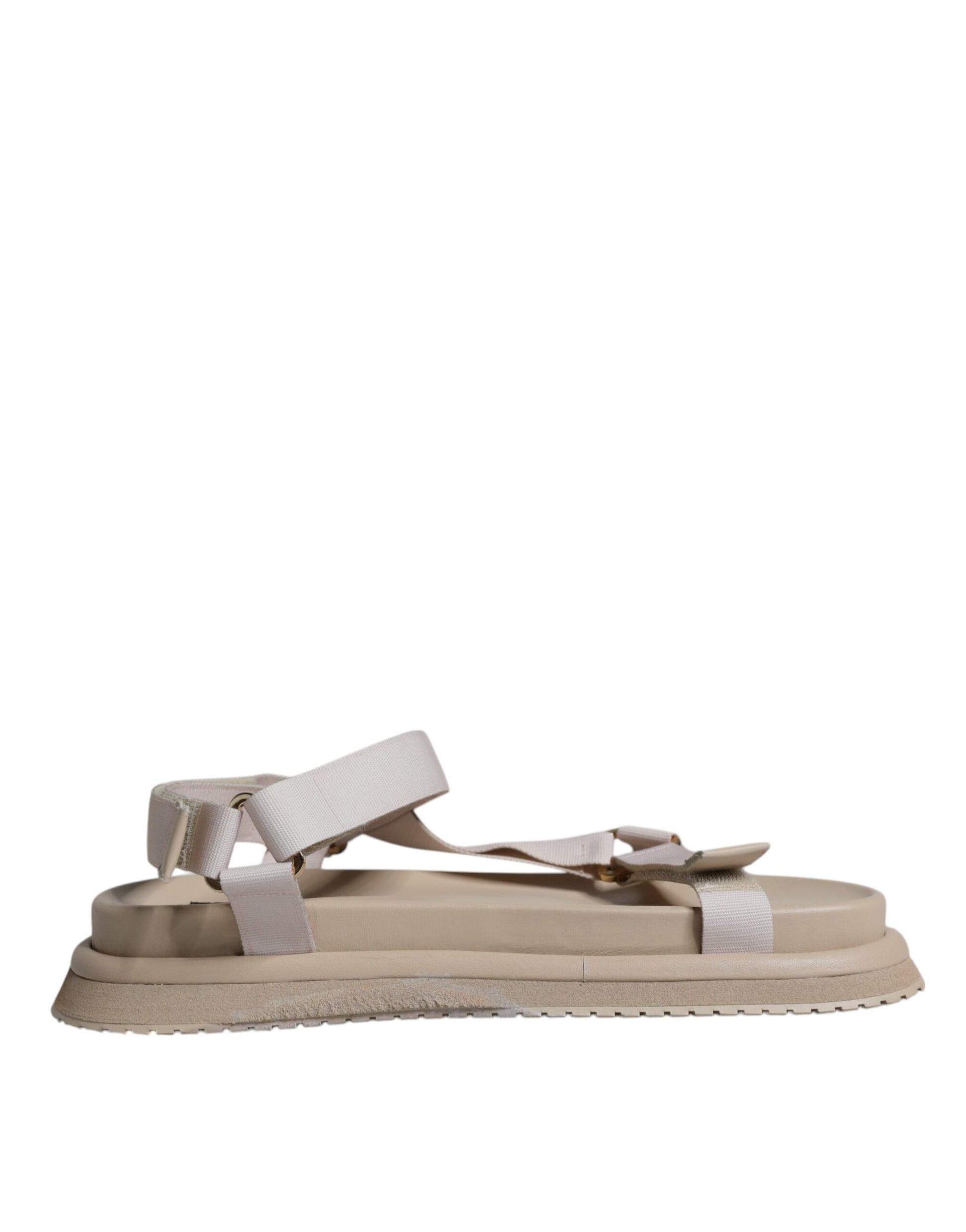 Beige Nappa Devotion Strap Men Sandals Shoes