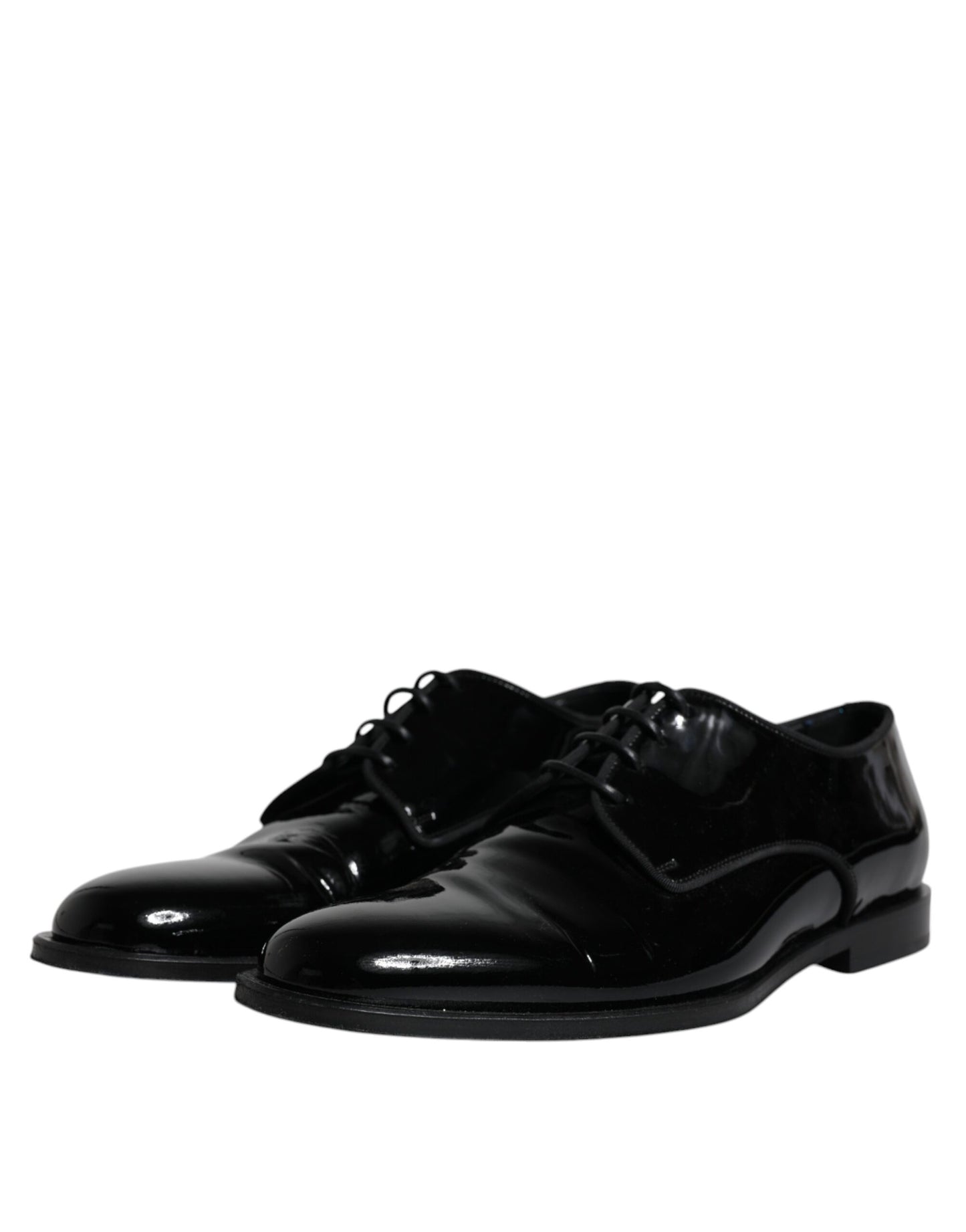 Black Leather Lace Up Men Derby Formal Shoes