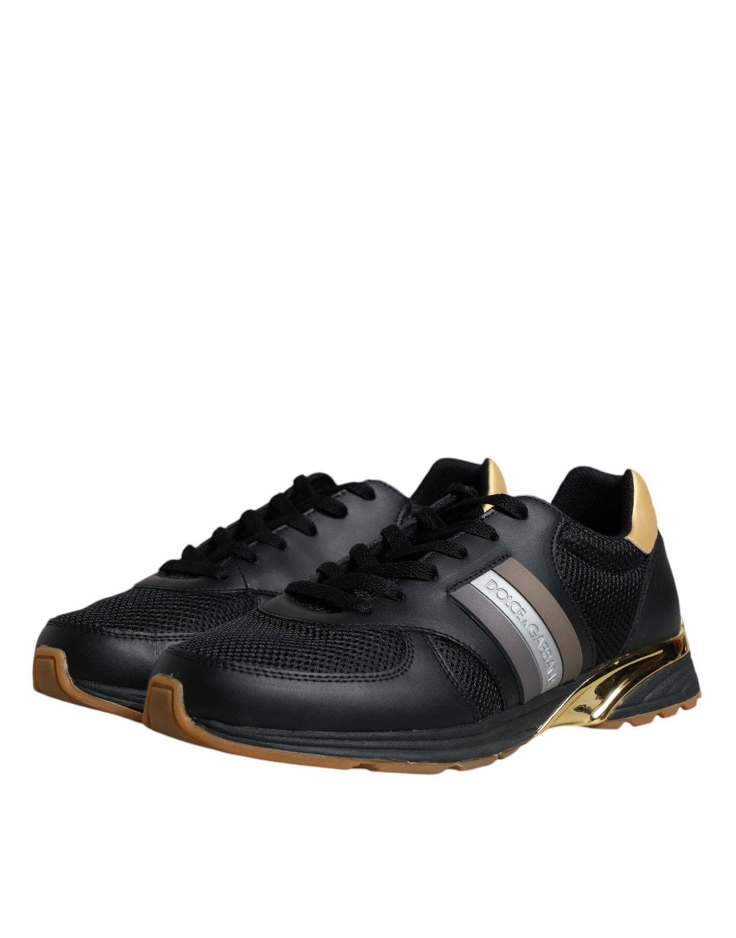 Black Logo Leather Casual Men Sneakers Shoes