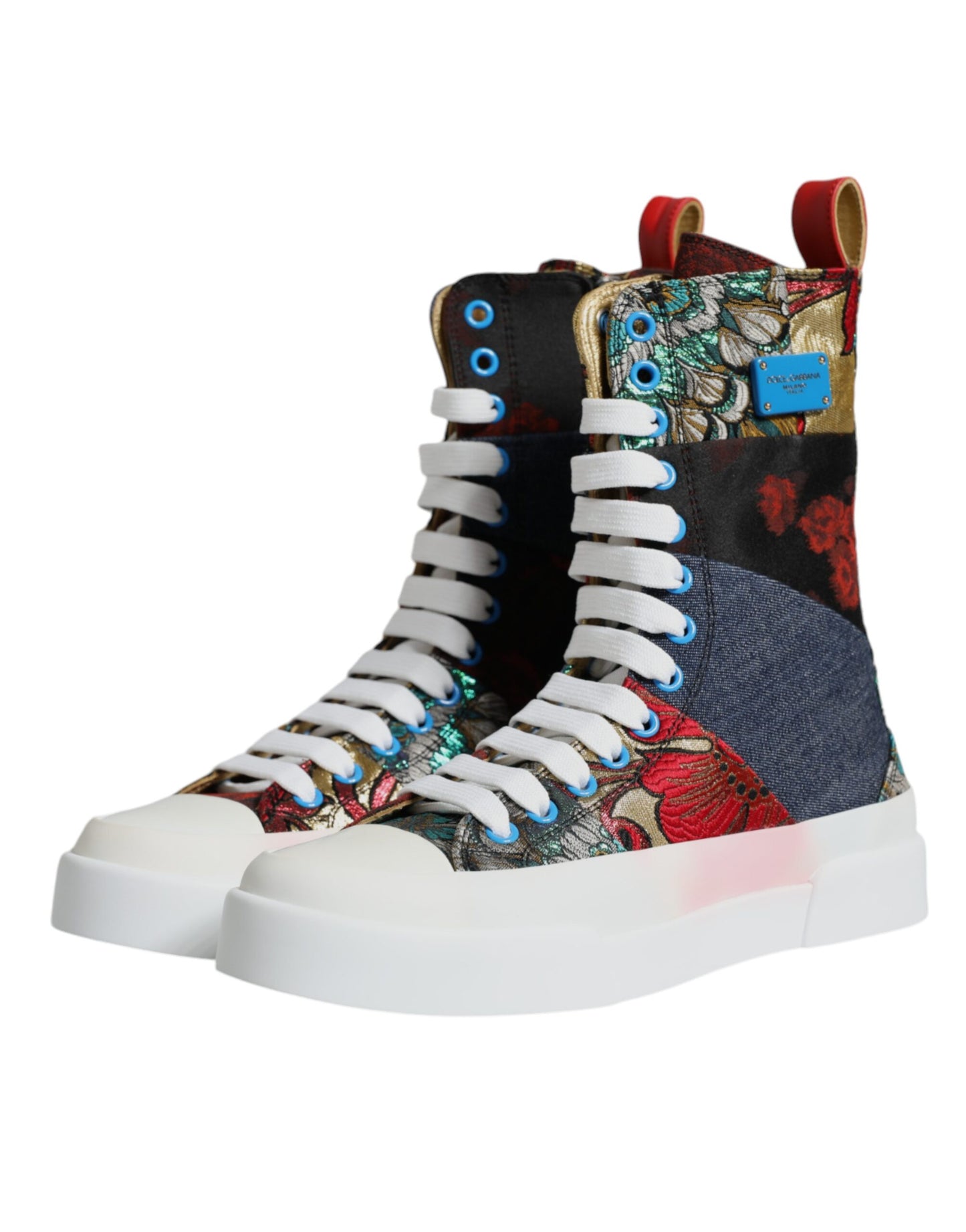 Multicolor Patchwork High Top Sneakers Shoes