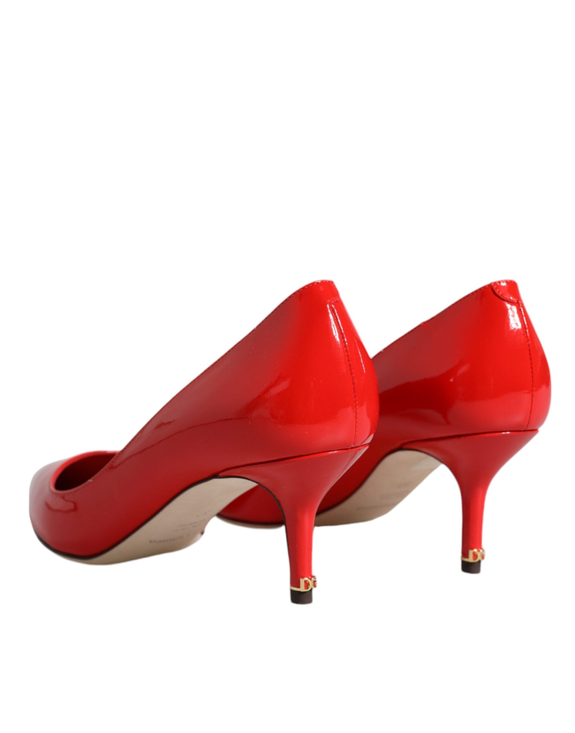 Red Patent Leather Kitten Heels Pumps Shoes