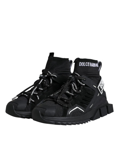 Black Sorrento Socks Logo Sneakers Shoes