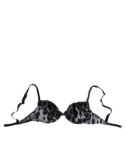 White Leopard Push Up Reggiseno Bra Underwear