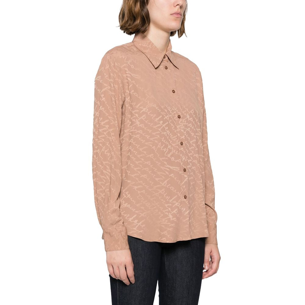 Beige Acetate Shirt