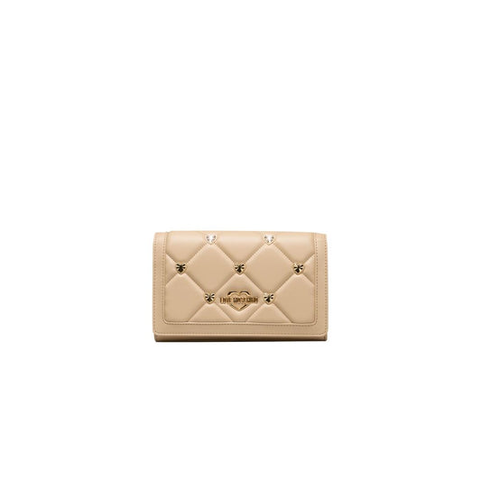 Beige Polyethylene Women Crossbody