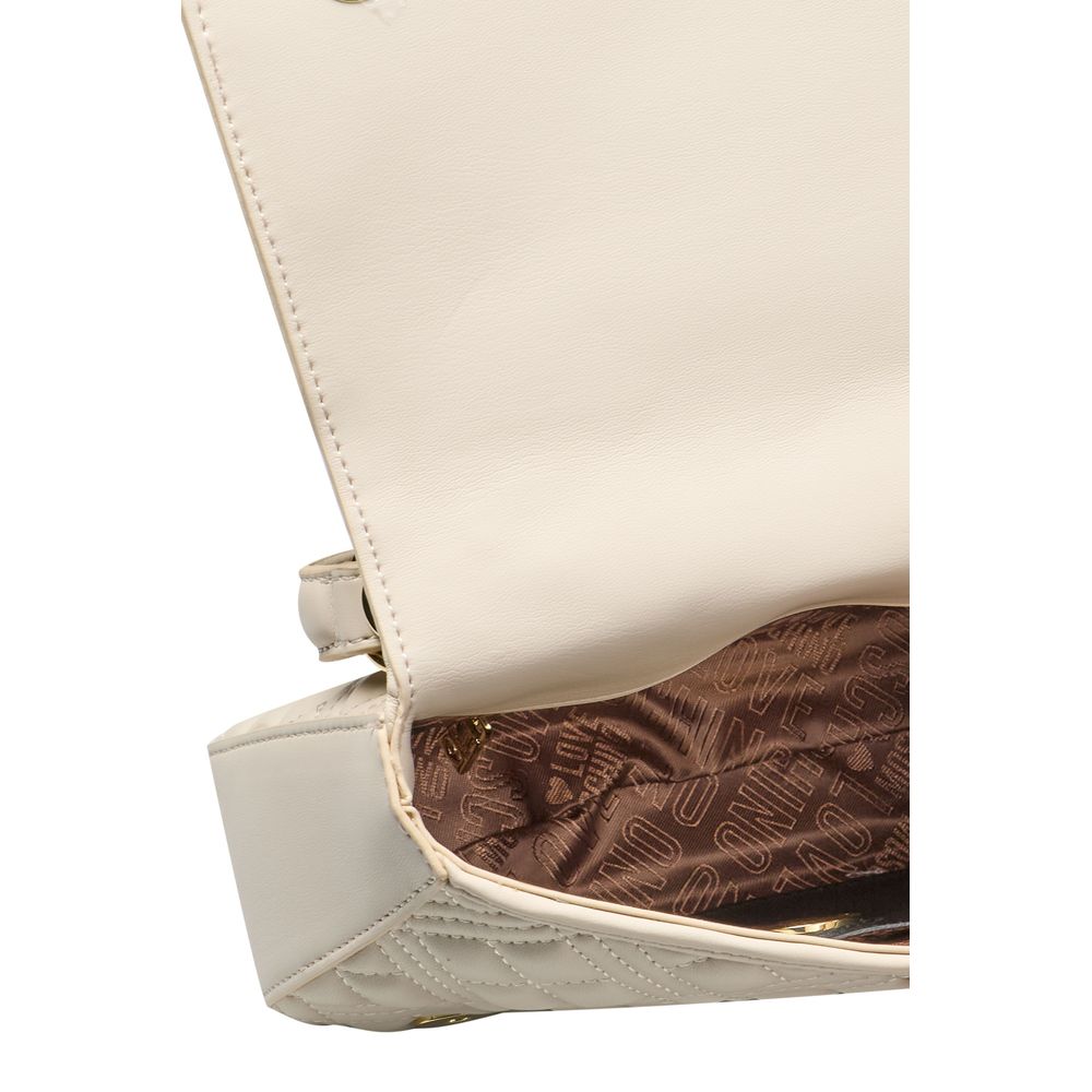 Beige Polyethylene Women Handbag