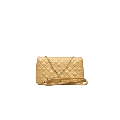 Gold Polyethylene Women Crossbody Bag