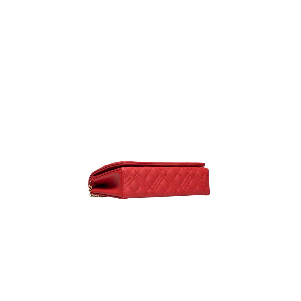 Red Polyethylene Women Crossbody Bag