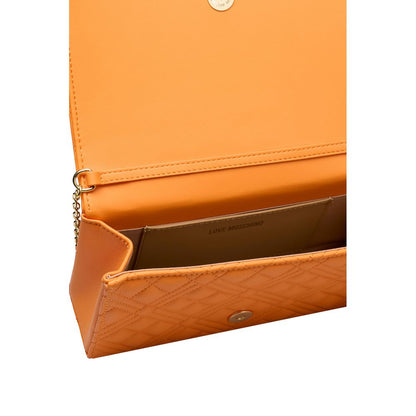 Orange Polyethylene Women Crossbody Bag