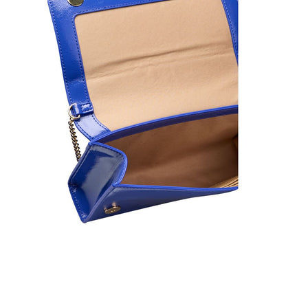 Blue Polyethylene Women Crossbody Bag