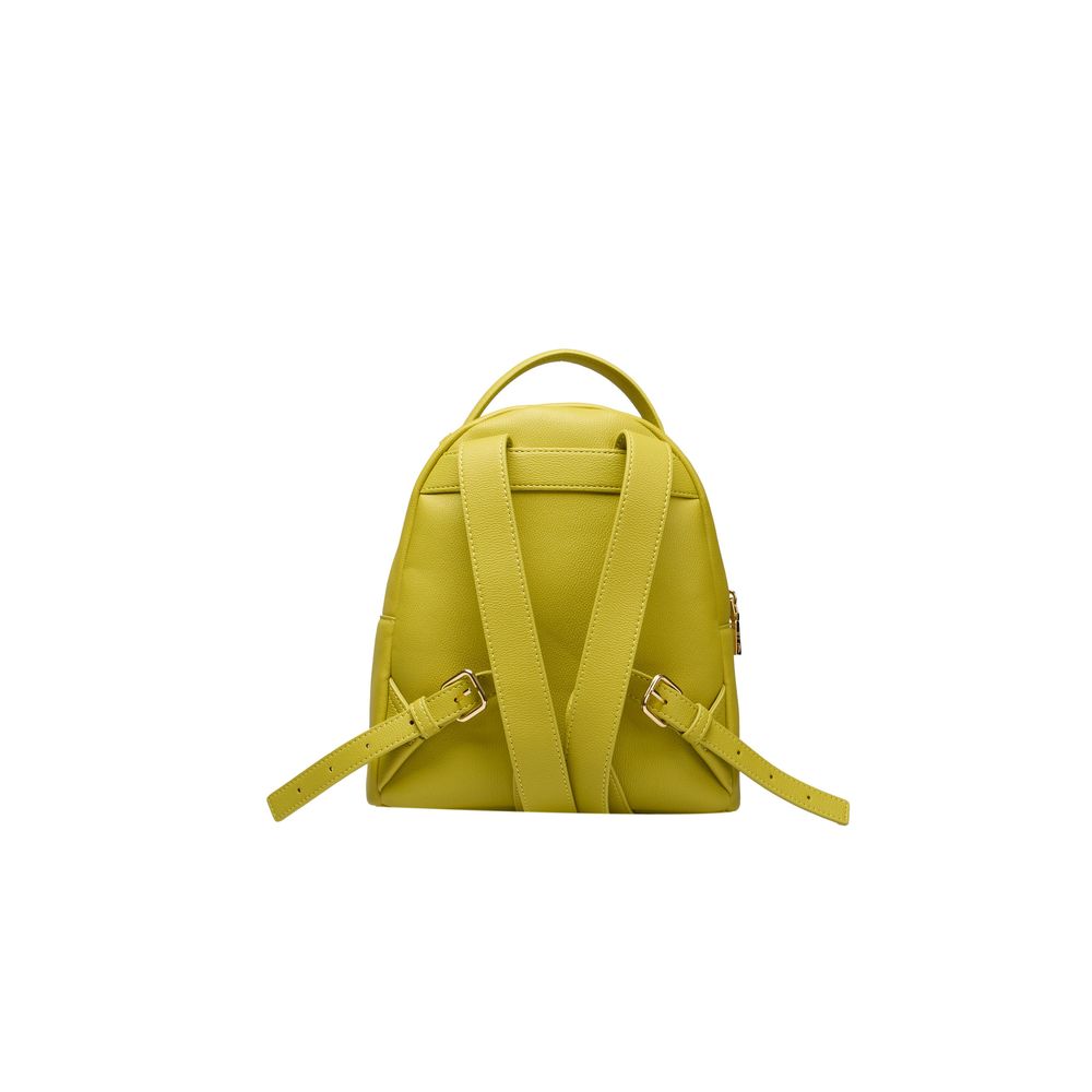 Yellow Polyethylene Women Backpack