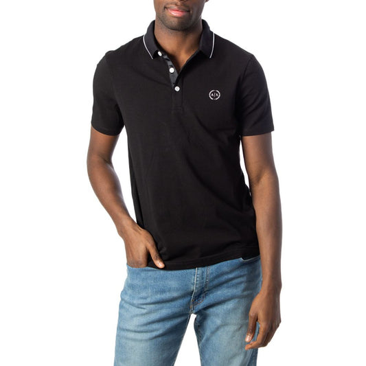 Black Cotton Polo Shirt