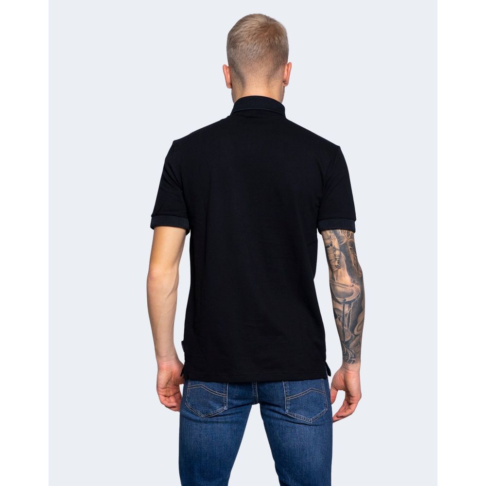 Black Cotton Polo Shirt