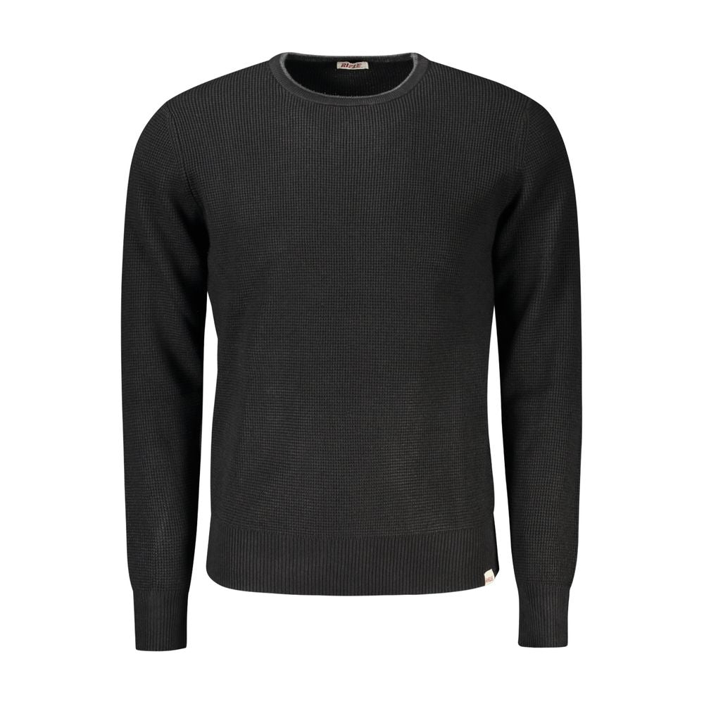 Black Viscose Men Sweater