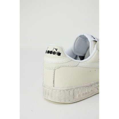 White Synthetic Leather Sneaker