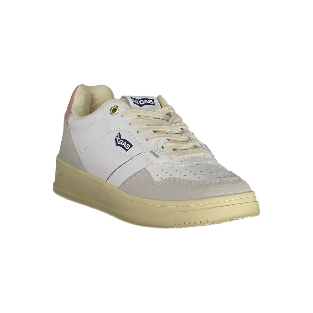 White Artificial Leather Sneaker