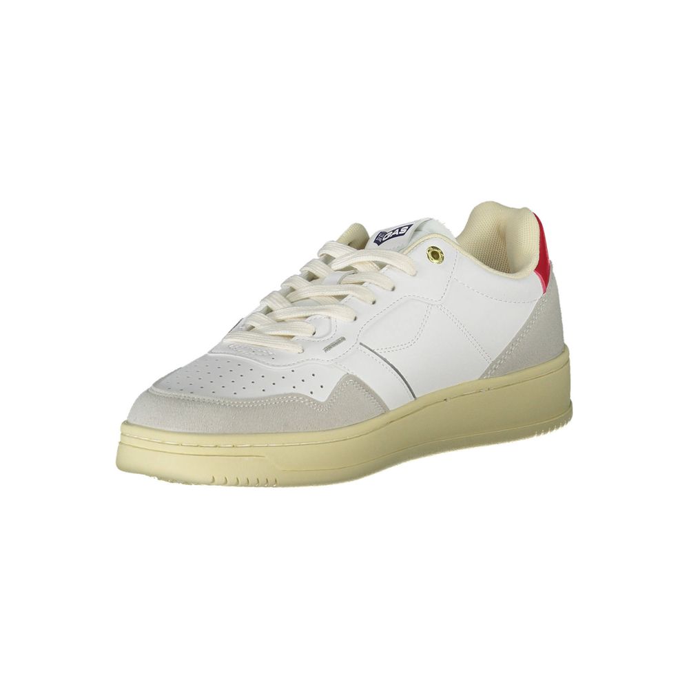 White Artificial Leather Sneaker