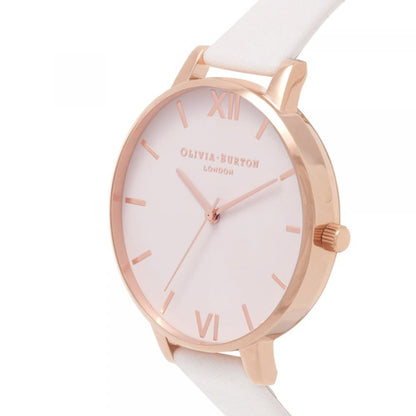 White Synthetic Leather Watch