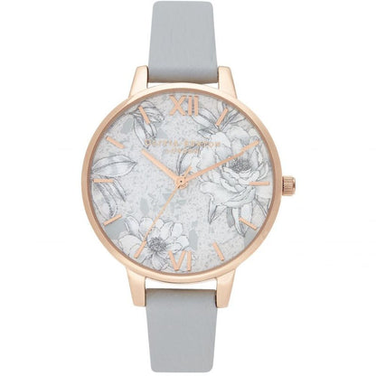 Gray Synthetic Leather Watch