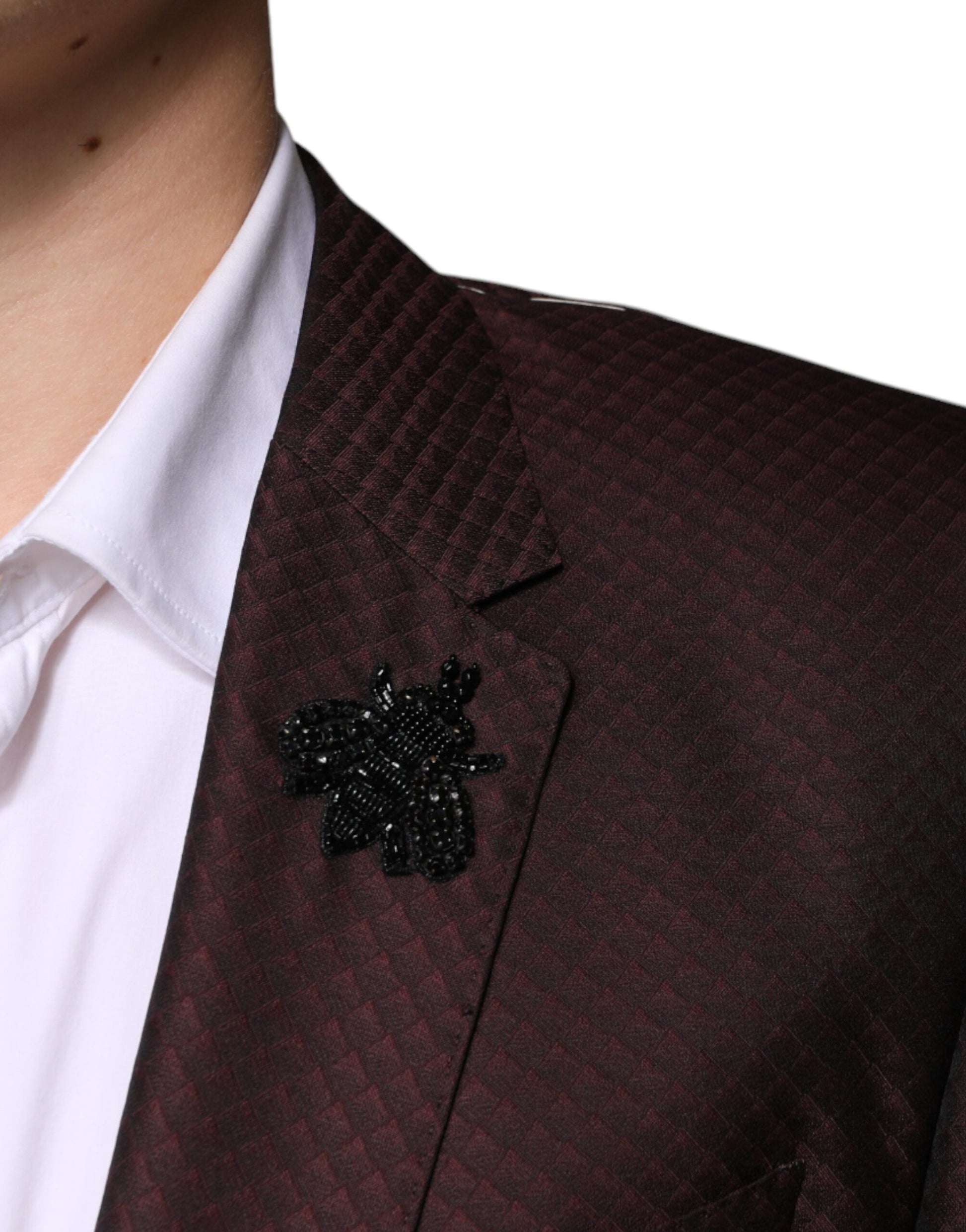 Maroon Deck Card Crown 2 Piece Formal Suit