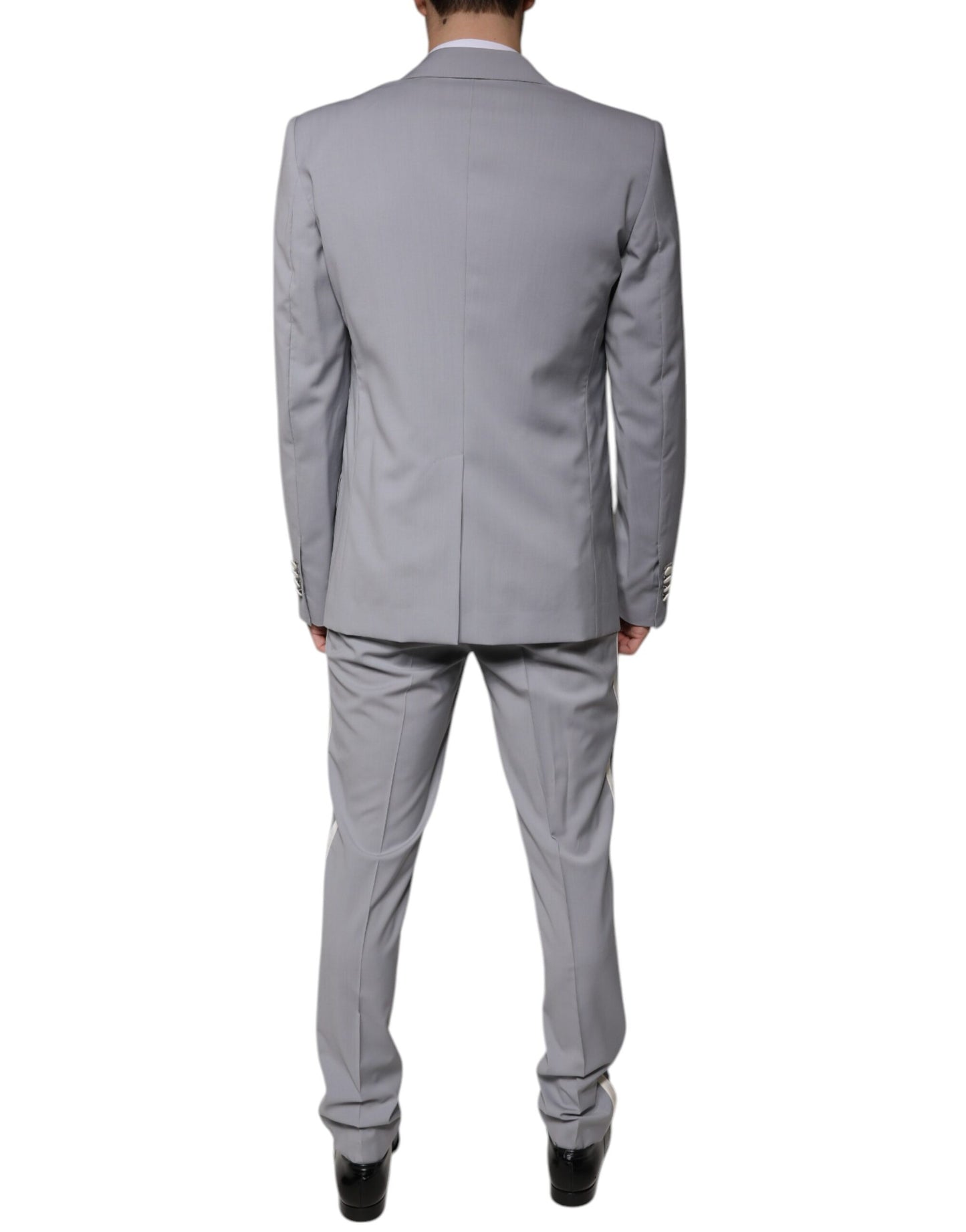 Gray Wool 3 Piece Slim Fit Formal Suit