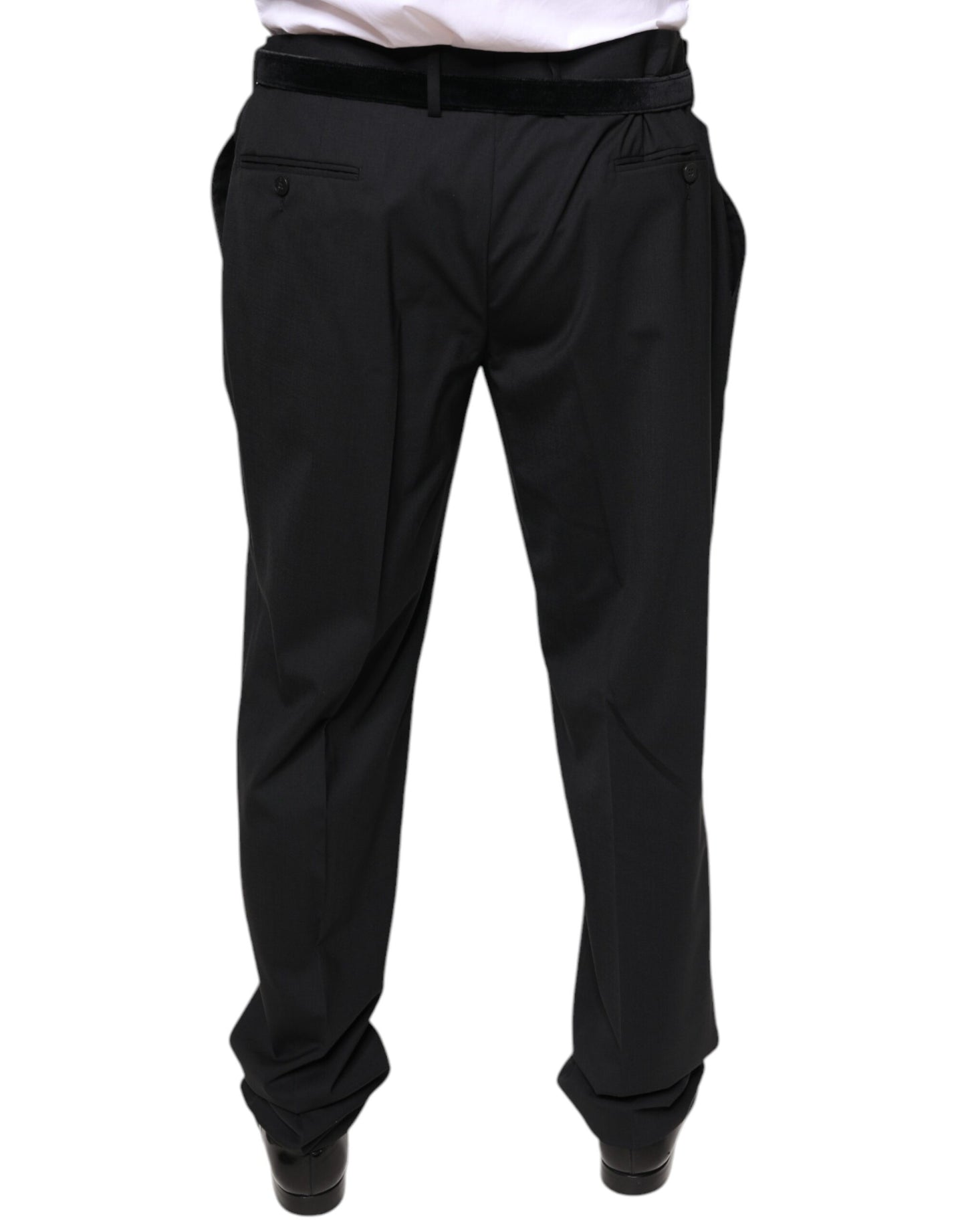 Black Wool Men Formal Dress Pants