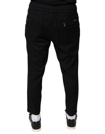 Black Wool Jogger Jogging Pants