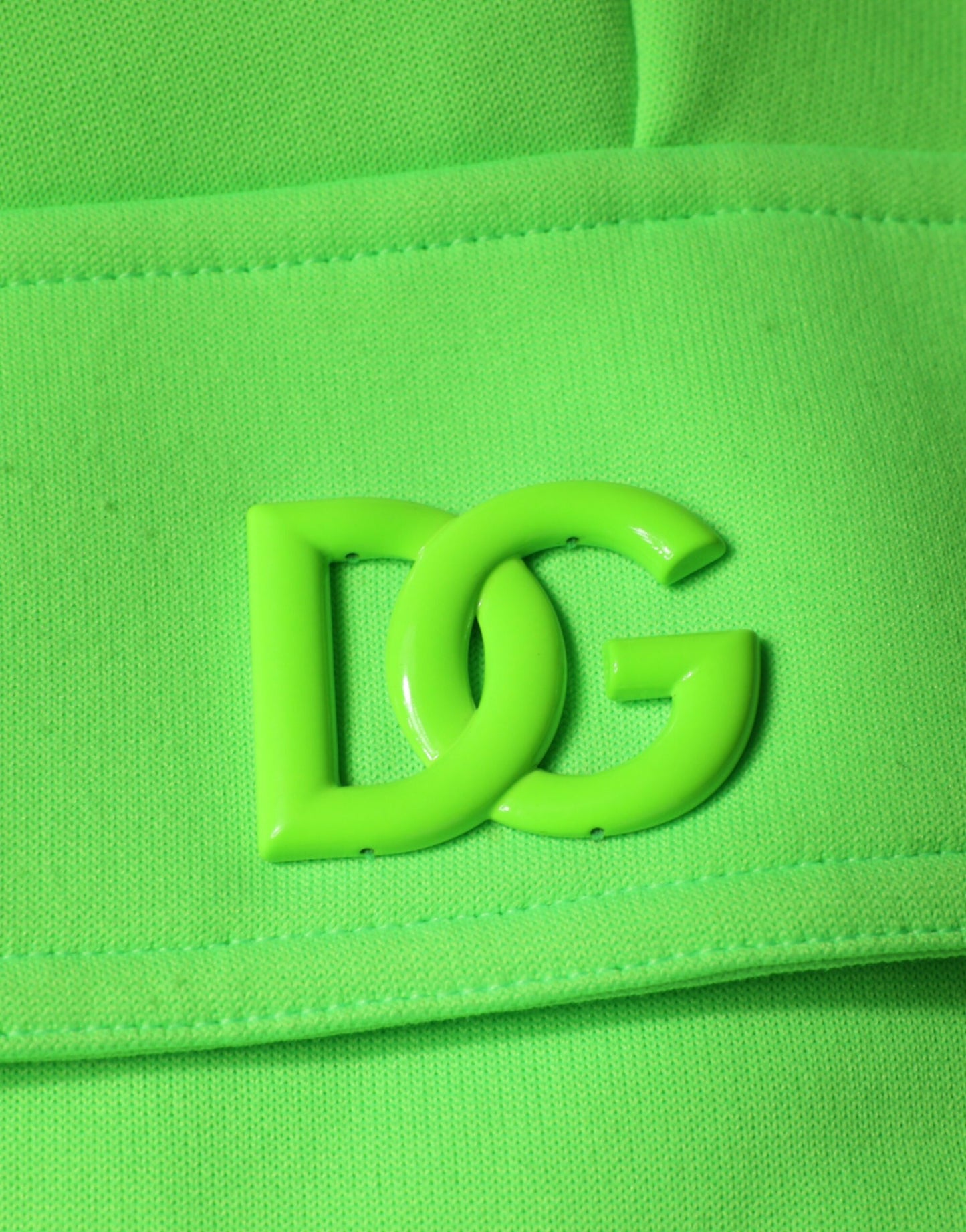 Neon Green Polyester Cargo Jogger Sweatpants Pants