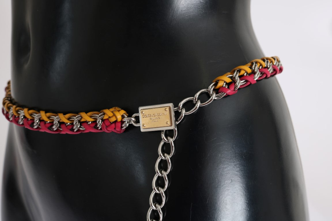 Elegant Multicolor Crystal-Embellished Belt