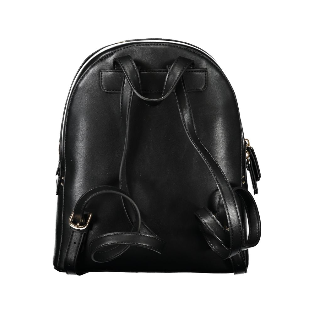 Black Polyethylene Women Backpack