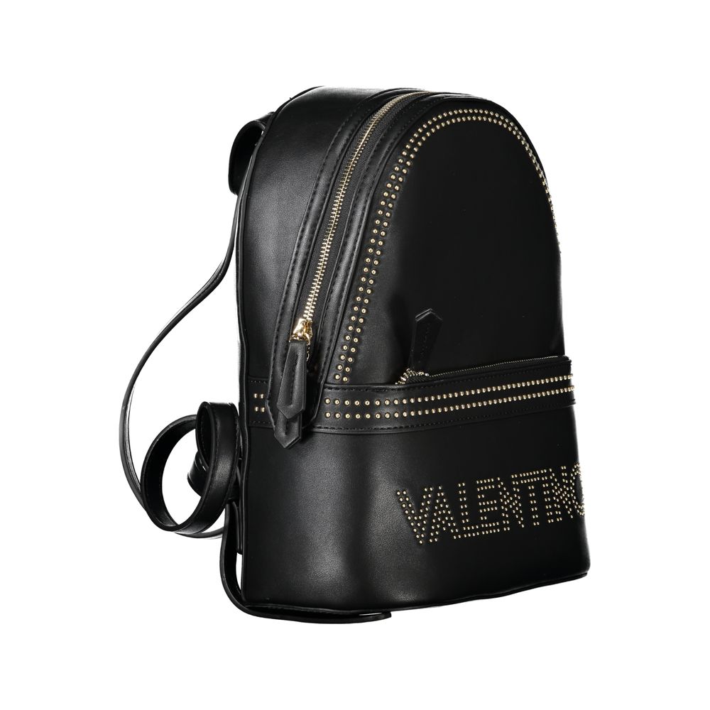 Black Polyethylene Women Backpack