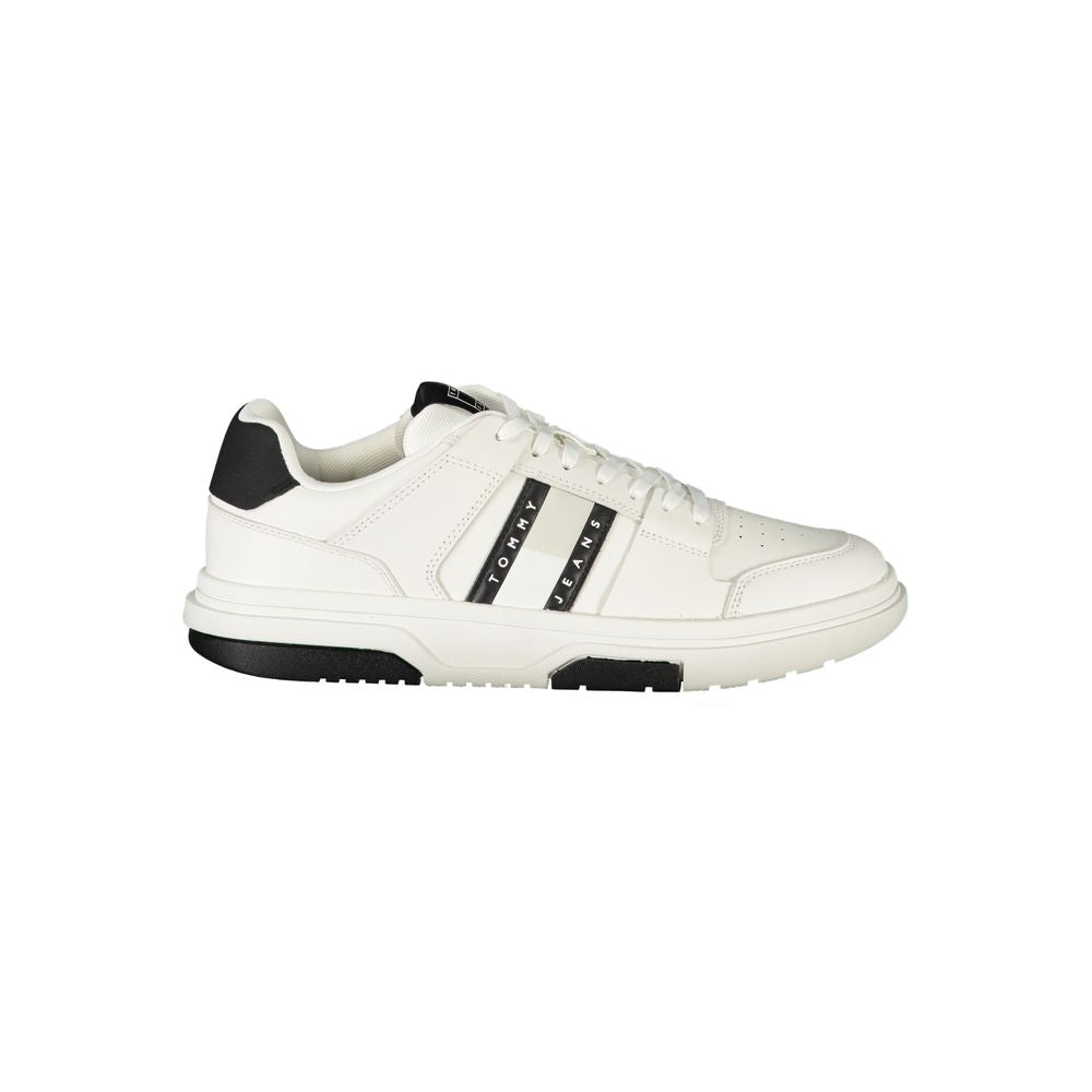 White Polyester Sneaker