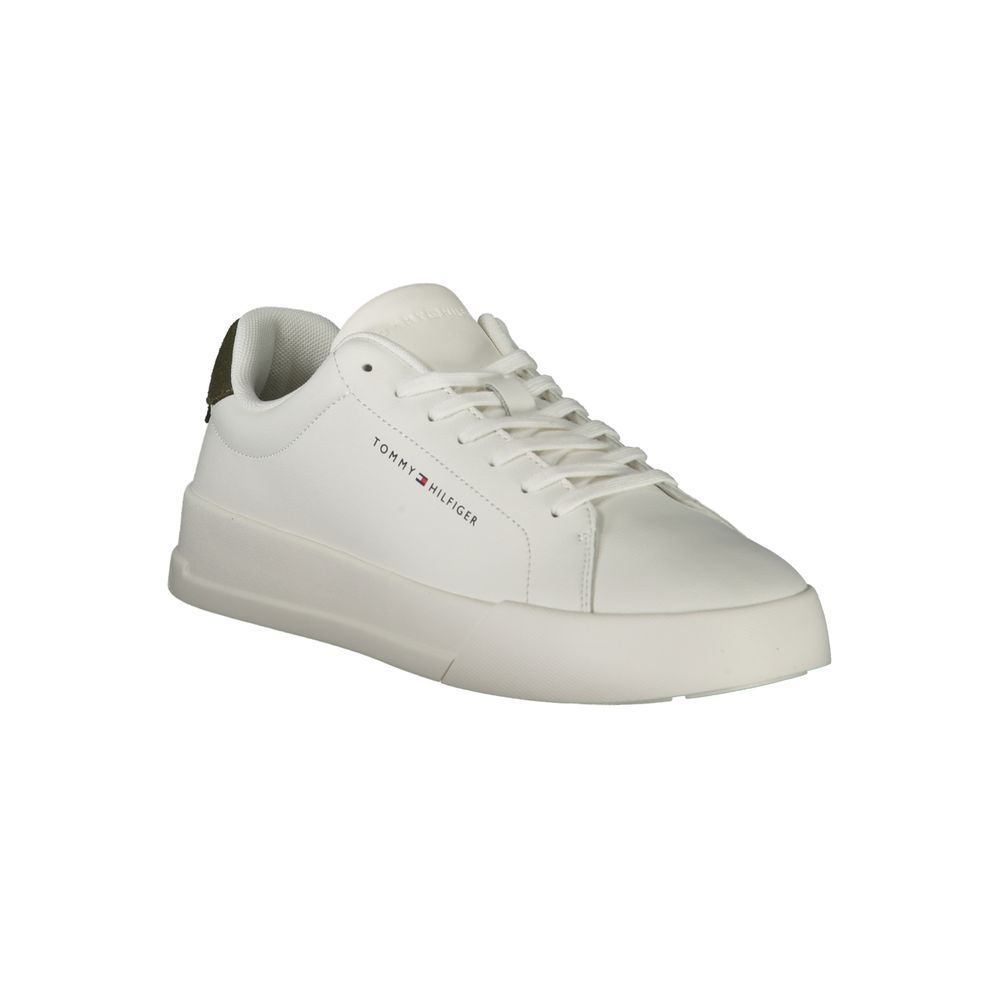 White Polyester Sneaker