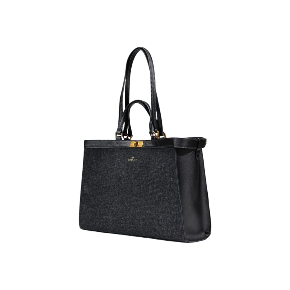 Black Cotton Handbag