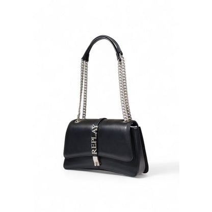 Black Polyester Handbag