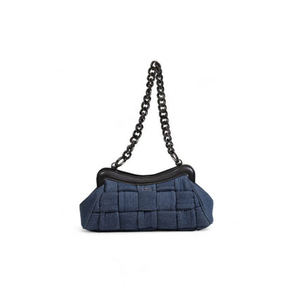 Blue Cotton Handbag