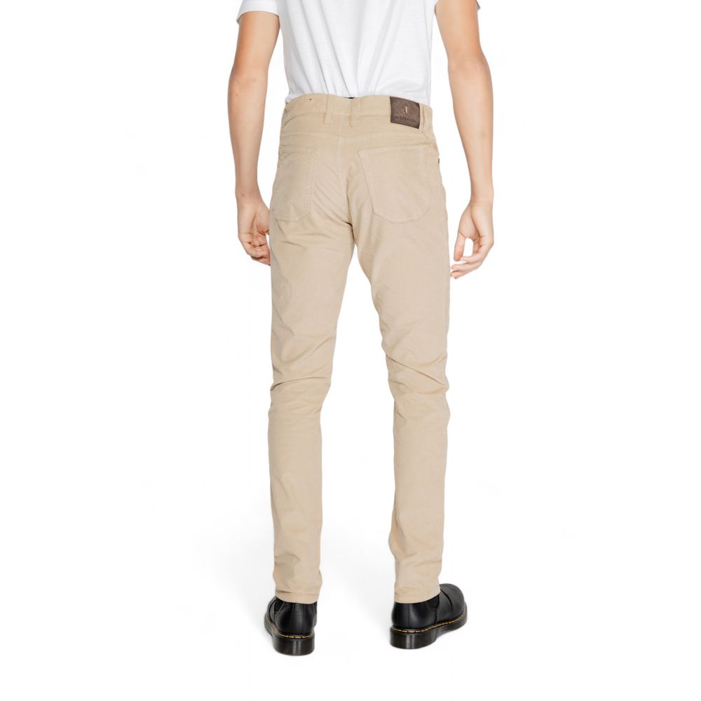 Beige Cotton Jeans & Pant