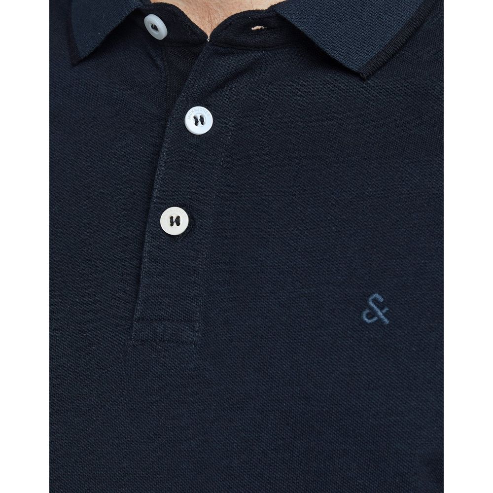 Blue Cotton Polo Shirt