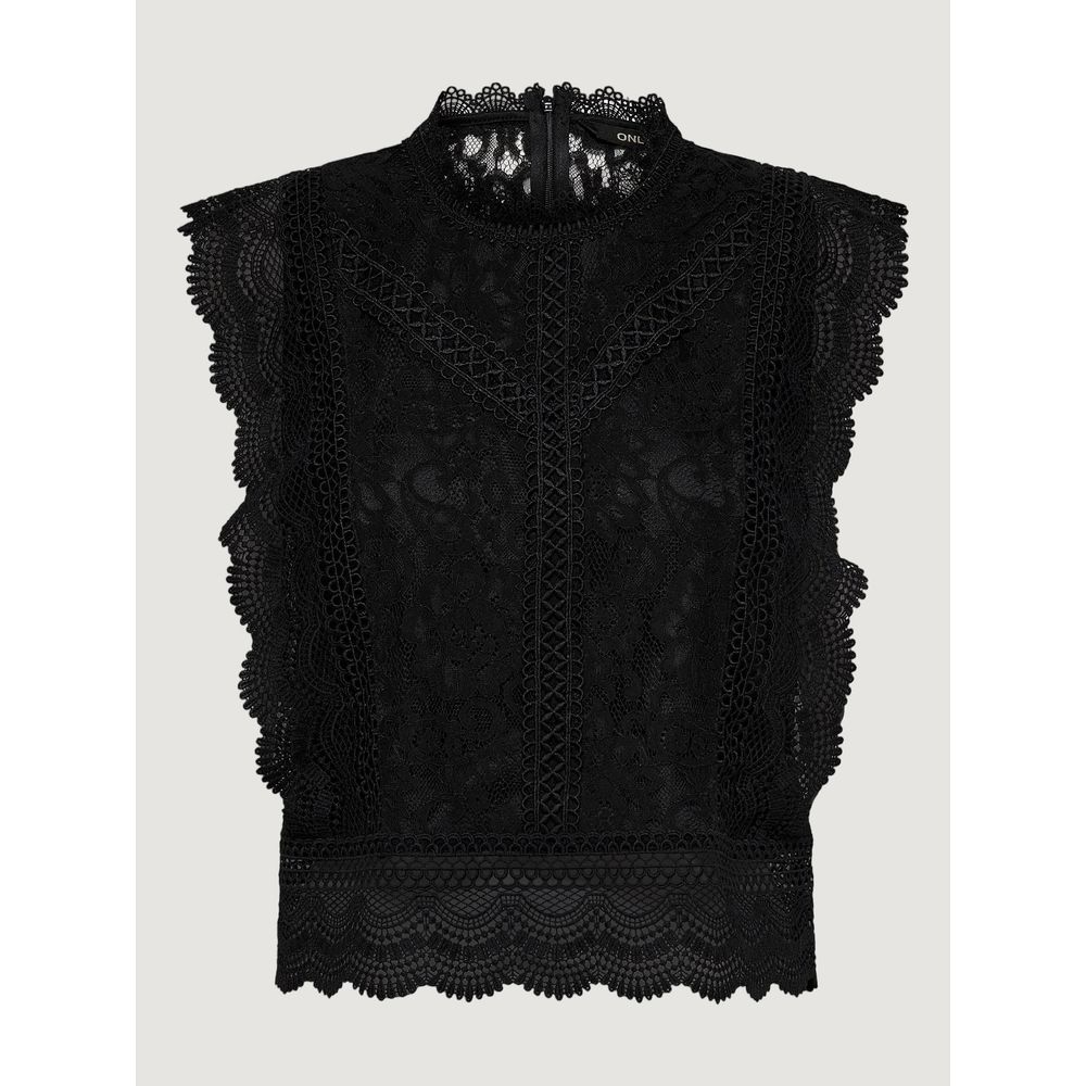 Black Nylon Tops & T-Shirt