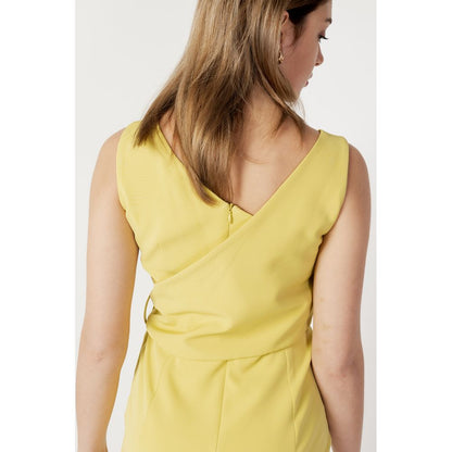 Yellow Polyester Dress